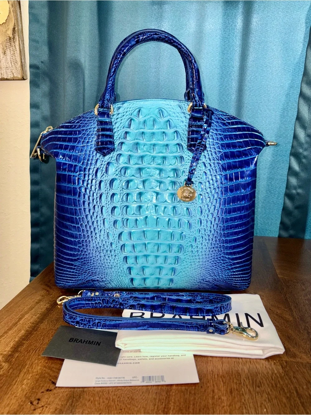Brahmin EUC Lrg Duxbury - Affinity Ombré - Glitz/Metallic Accents - Like New
